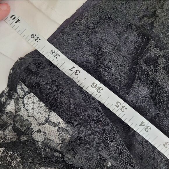 VINTAGE 80s Gunne Sax dress black sequined lace fit and flare formal XS - Picture 15 of 15